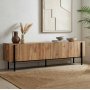 TV-b�nk Nemming 180 cm - Atlantic Pine/Svart