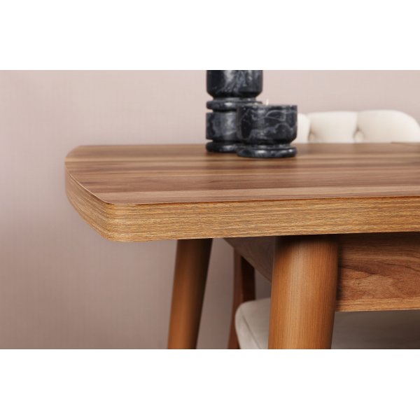 Table  manger Vinci 130-160 cm - Noyer