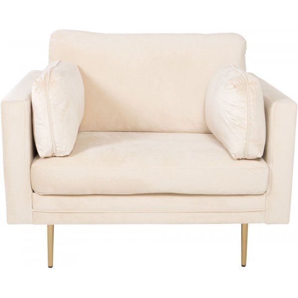 Savanna fåtölj - Beige (sammet)/mässing Savanna fåtölj - Beige (sammet)/mässing