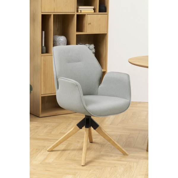 Chaise structure Aura - Gris clair/chne
