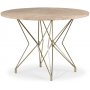 Zoo matbord i marmor 105 cm - Mssing / Beige Empradore