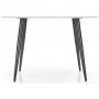 Belagio matbord runt 120 cm - Vit marmor/svart