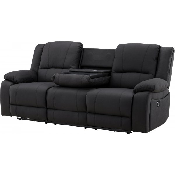 Canapé inclinable 3 places Singapore - Noir Canapé inclinable 3 places Singapore - Noir
