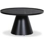 Nero soffbord runt 85 cm - Svart / Svart marmorprint