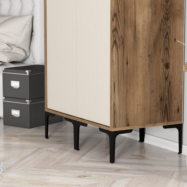 Armoire Kumsal 6 Noyer/crème Armoire Kumsal 6 Noyer/crème