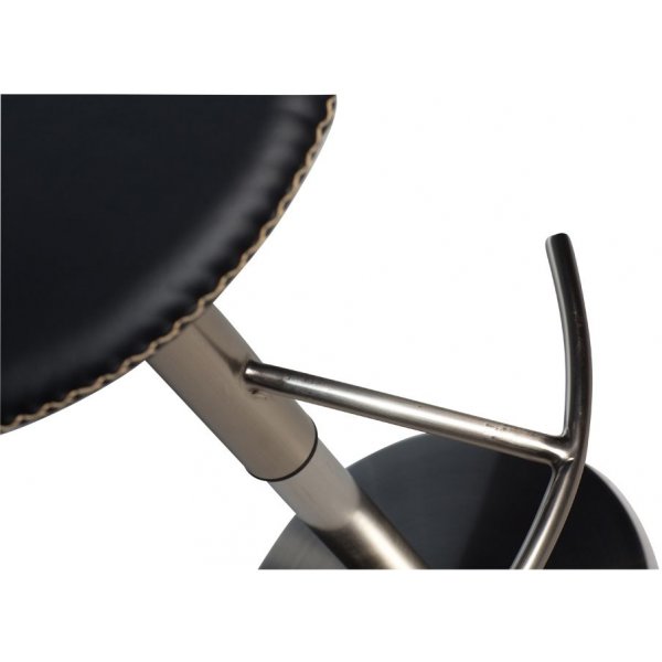 Flair barstol med trumpetfot 76-100 cm - Svart l�der