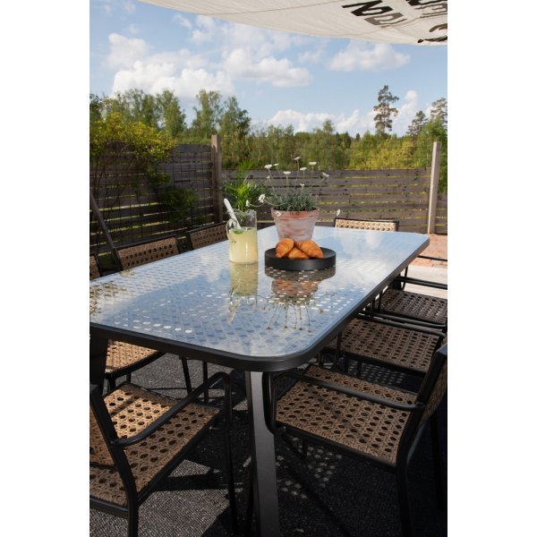 Paola matbord 200 x 100 cm - Svart/Sandbeige Paola matbord 200 x 100 cm - Svart/Sandbeige