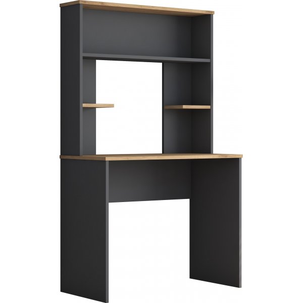 Hanna skrivbord 11, 90 x 45 cm - Valnt/antracit