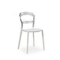 Malexia stol - Transparent/Vit Malexia stol - Transparent/Vit