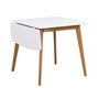 Orson klaffbord 80x80 cm + 30 cm - Vit/ek