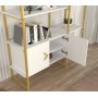 Santana boekenkast - Wit/goud