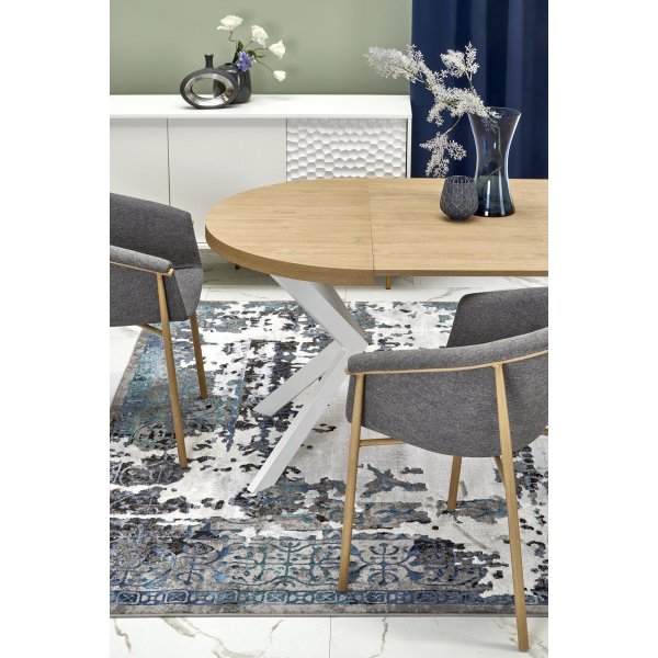 Table  manger Nastro 100-250 cm - Chne/blanc