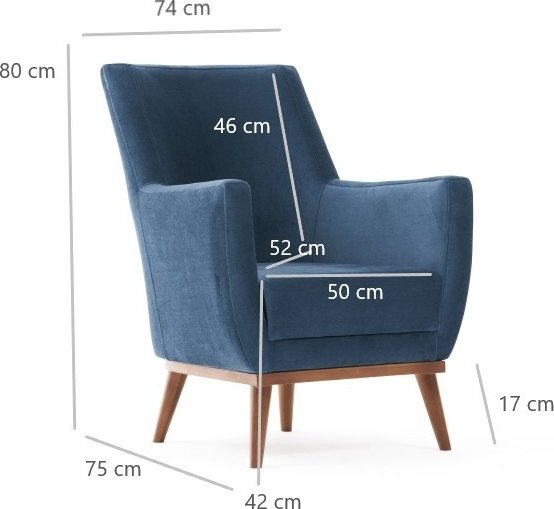 Fauteuil Gonca - Bleu