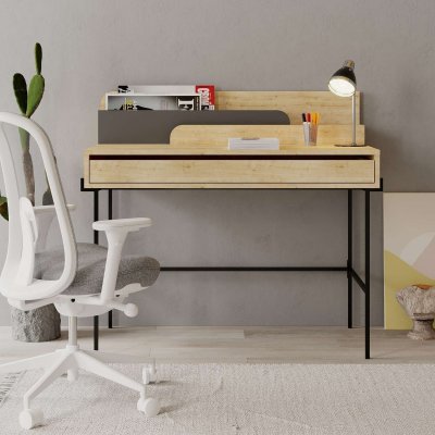 Leila skrivbord 108x60 cm - Ek/antracit