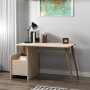 Bureau Suave 125,2 x 60 cm - Noyer clair/beige