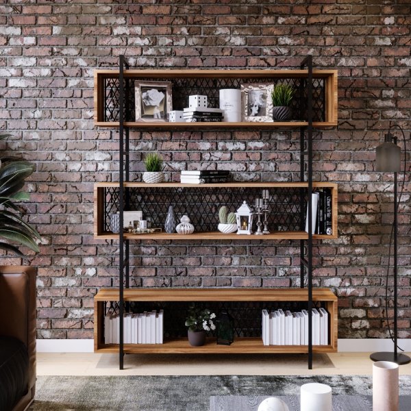 Araf bokhylla 140 cm - Valnt