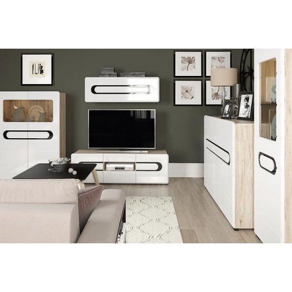 Hagfors skåp - Vit/svart Hagfors skåp - Vit/svart