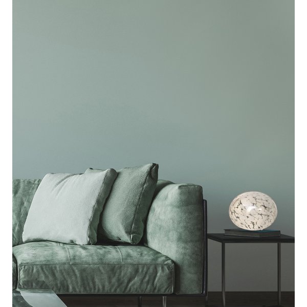 Globus bordslampa 24 cm - Vit prickig