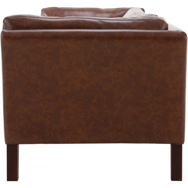 Soffa 3-sits brun vintage PU 198 cm - Heritage Soffa 3-sits brun vintage PU 198 cm - Heritage