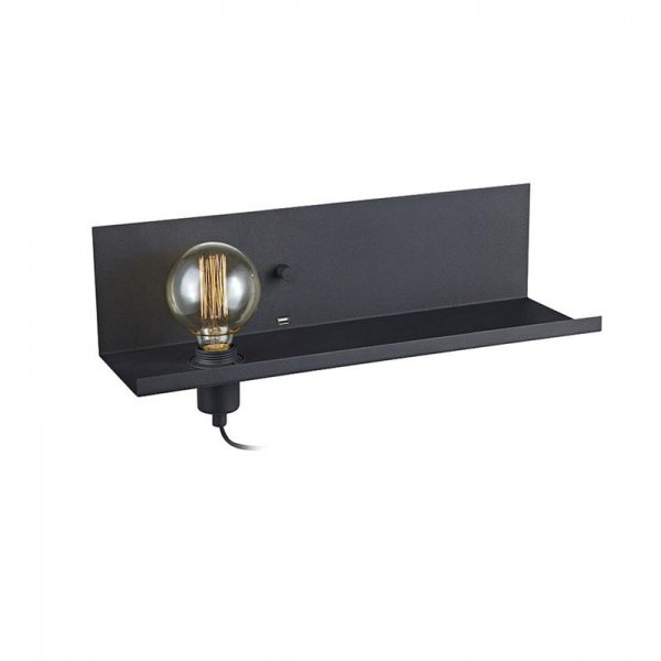Multi Vgglampa med USB - Svart