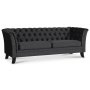 Chesterfield Liverpool 3-sits soffa - Antracit sammet