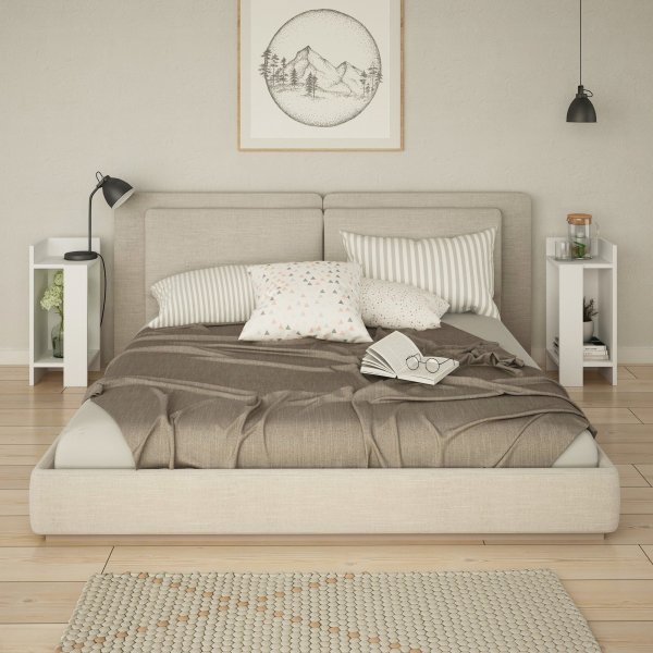 Elos sängbord set - Vit Elos sängbord set - Vit