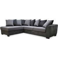 Delux soffa med öppet avslut vänster - Grå/Antracit/Vintage Delux soffa med öppet avslut vänster - Grå/Antracit/Vintage