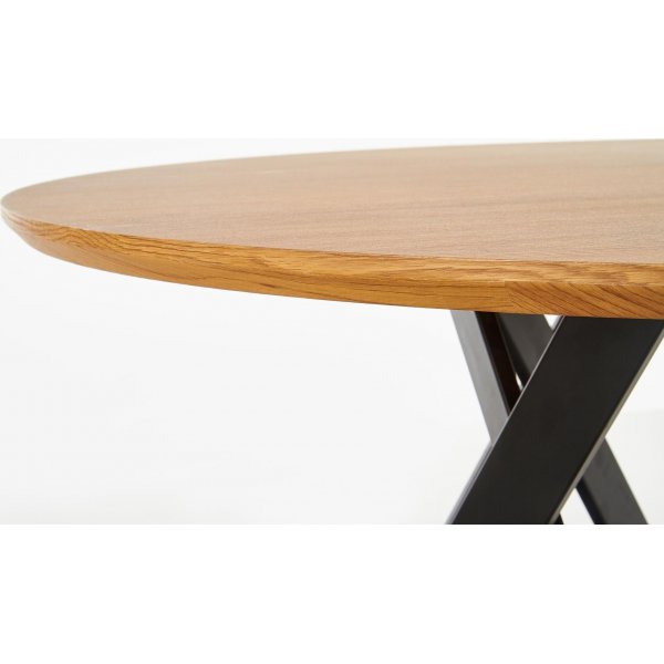 Table à manger ronde Metical 120 cm - Chêne/noir Table à manger ronde Metical 120 cm - Chêne/noir