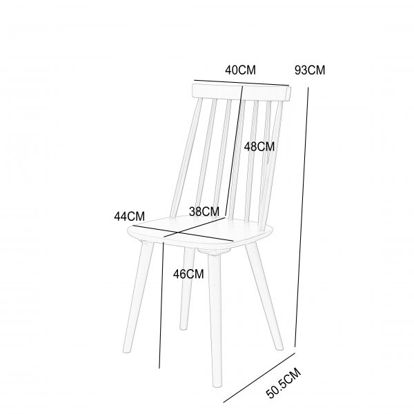 Love pinnstol - Vit Love pinnstol - Vit