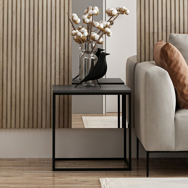 Table basse Basak 52 x 50 cm - Anthracite Table basse Basak 52 x 50 cm - Anthracite