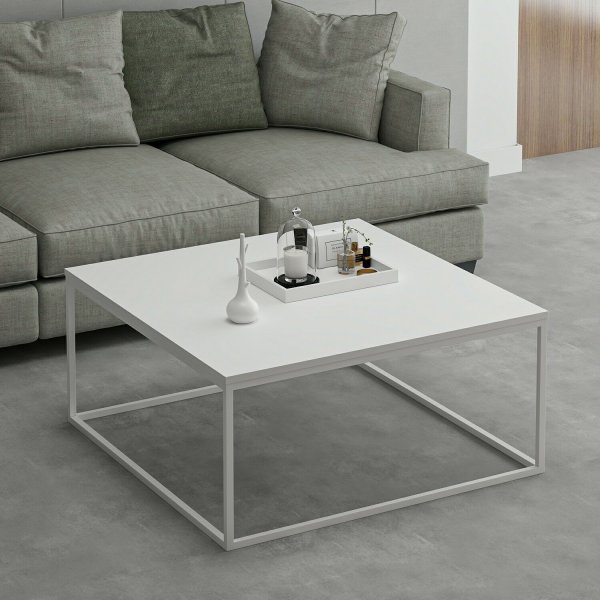 Loni salontafel 90 x 90 cm - Wit Loni salontafel 90 x 90 cm - Wit