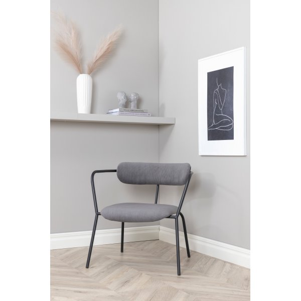 Fauteuil Shaun - Velours côtelé gris Fauteuil Shaun - Velours côtelé gris