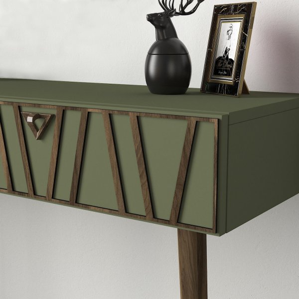 Forest avlastningsbord 120x 35 cm - Valnöt/mörkgrön Forest avlastningsbord 120x 35 cm - Valnöt/mörkgrön