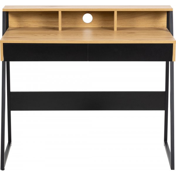 Bureau Reece | bureau d'ordinateur - Chne/noir (100 cm)