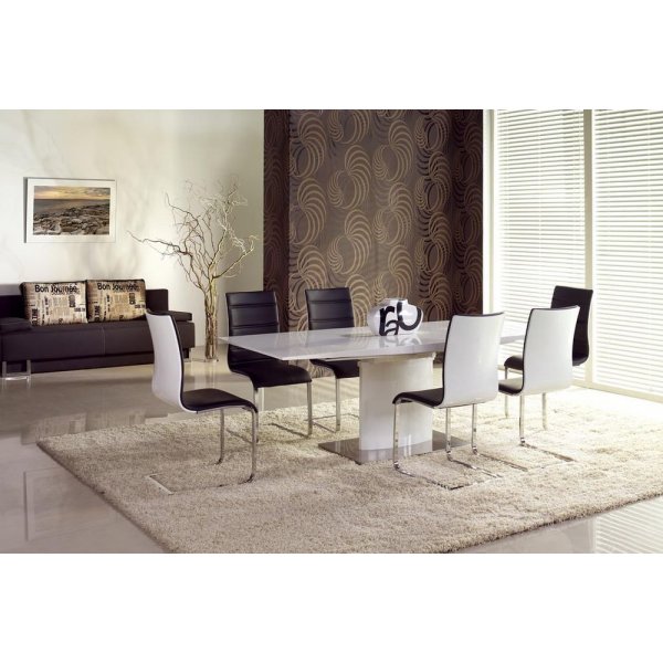 Chandrika frlngningsbart matbord o hgglans 90x180-220 cm