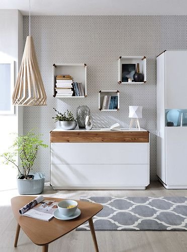 Livia byrå - Vit/Glas/Trä Livia byrå - Vit/Glas/Trä