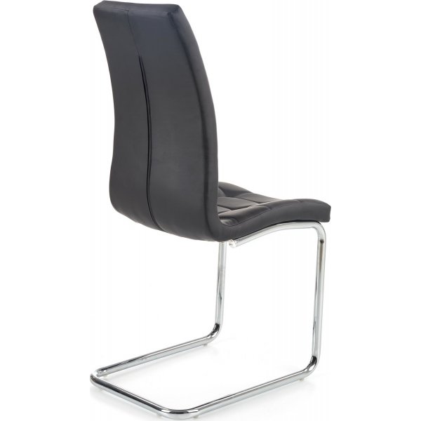 Chaise Ellinor - Noir (PU) / chrome Chaise Ellinor - Noir (PU) / chrome