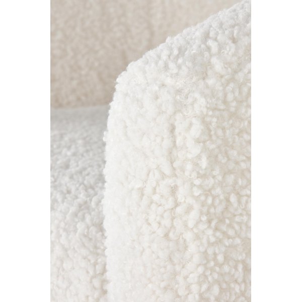 Fauteuil Bandera - Blanc crème/bois Fauteuil Bandera - Blanc crème/bois