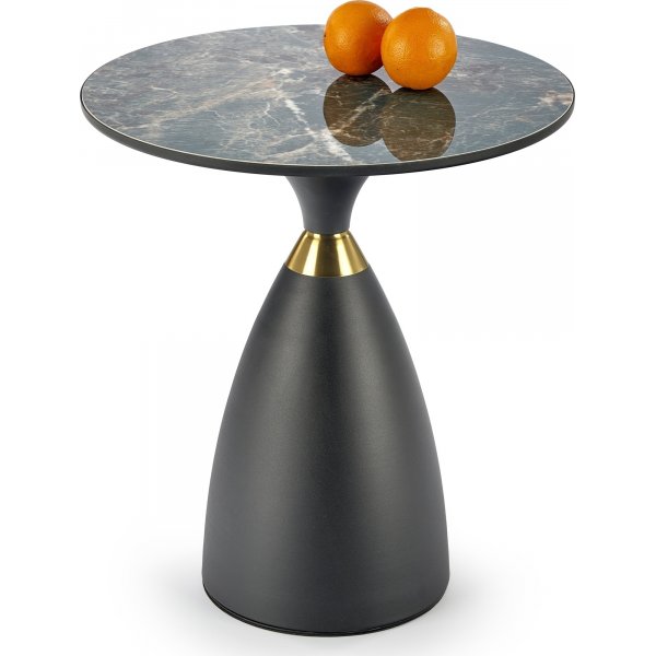 Table basse Morena Ø50 cm - Marbre vert/noir/or Table basse Morena Ø50 cm - Marbre vert/noir/or