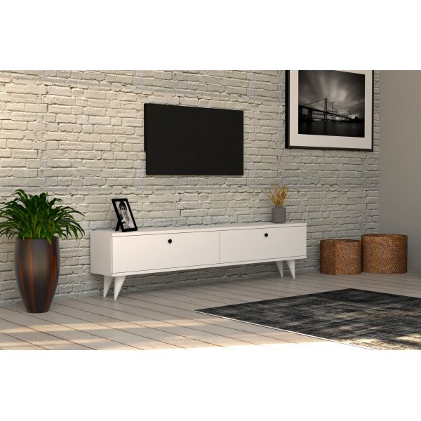 Meuble TV Blanc 160 cm