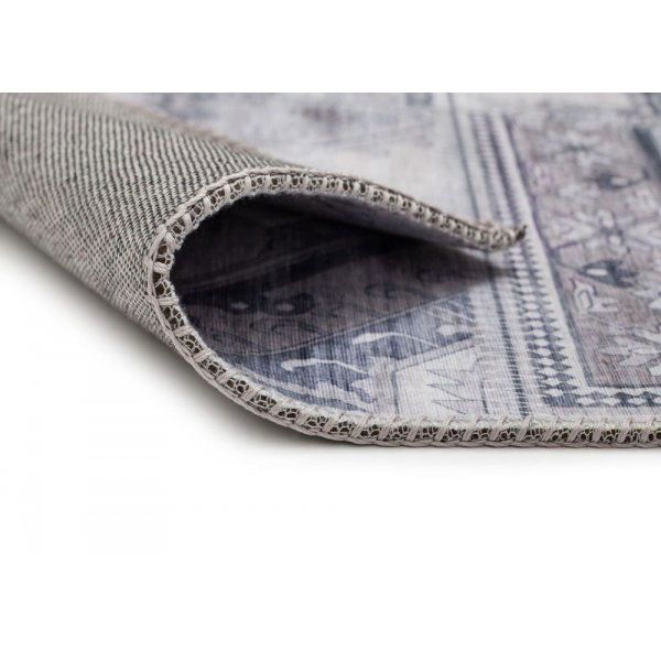 Cleo Patch Machine Geweven Vloerkleed - Grijs