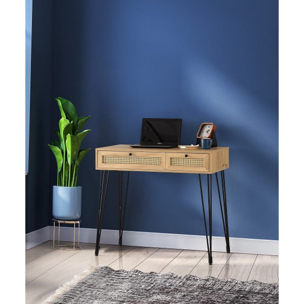 Sahra skrivbord 105x55 cm - Ek/svart Sahra skrivbord 105x55 cm - Ek/svart