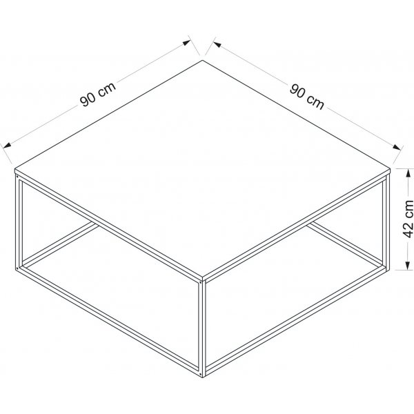 Table basse Loni 90 x 90 cm - Anthracite