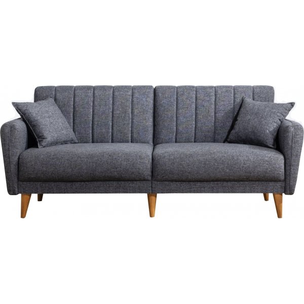 Canapé convertible 3 places Aqua - Gris foncé Canapé convertible 3 places Aqua - Gris foncé