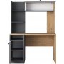 Hanna skrivbord 7, 117 x 46 cm - Antracit/valnt/vit