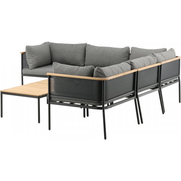 Nettan hörnsoffgrupp - Svart/Grå Nettan hörnsoffgrupp - Svart/Grå