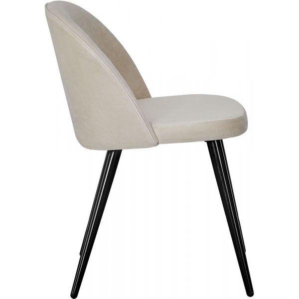 Alice matstol - Svart/beige sammet Alice matstol - Svart/beige sammet