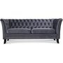 Milton Chesterfield 2-sits soffa i gr sammet + Flckborttagare fr mbler