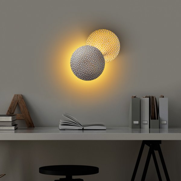 Yosma wandlamp - Zilver/goud
