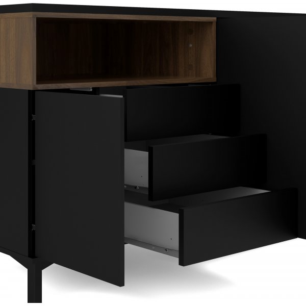 Buffet Roomer - Noir/noyer Buffet Roomer - Noir/noyer